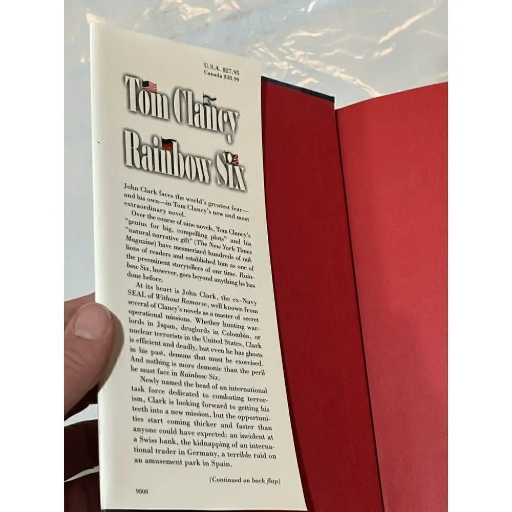 Rainbow Six: By Tom Clancy, 1st edition 1st print (A Jack Ryan Novel) Very Good!